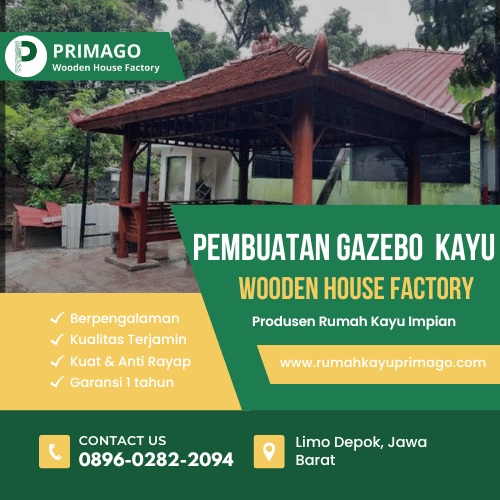 pembuatan gazebo kayu